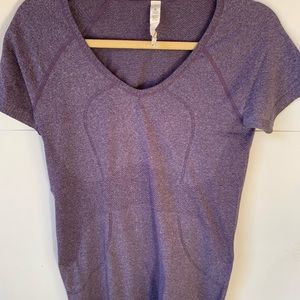 Lululemon Purple Short Sleeve Workout Top